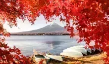 Le Mont Fuji depuis le lac Kawaguchiko