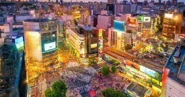 Worldwide famous Shibuya crossing, Tokyo