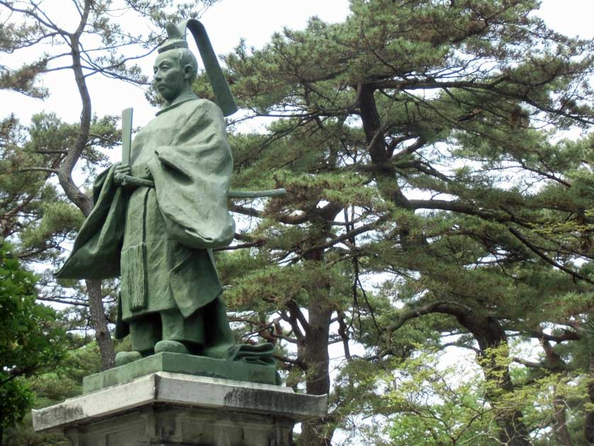 Statue of Yoshitaka, Akita, Japan.