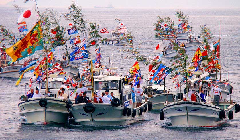 Japan is an archipelago so has many summer festivals involving boats.