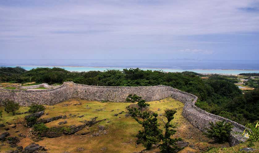 Nakijin Castle grounds and walls.