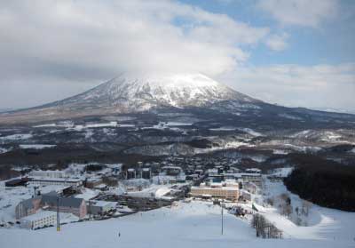 Mount Yotei and Niseko ski resort.
