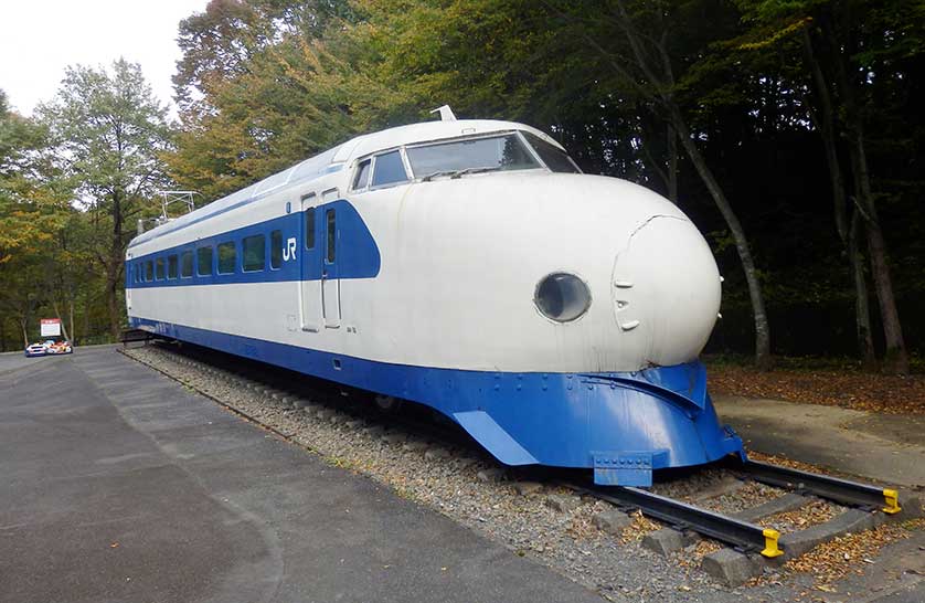 Shinkansen front car at Ome Railway Park