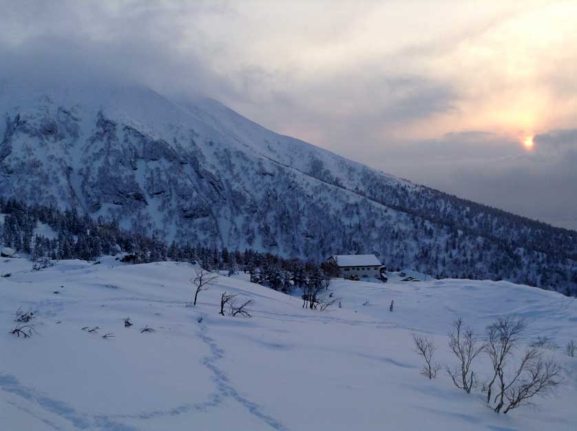 View from Ryuounkaku Ryokan, Tokachidake Onsen, Hokkaido.