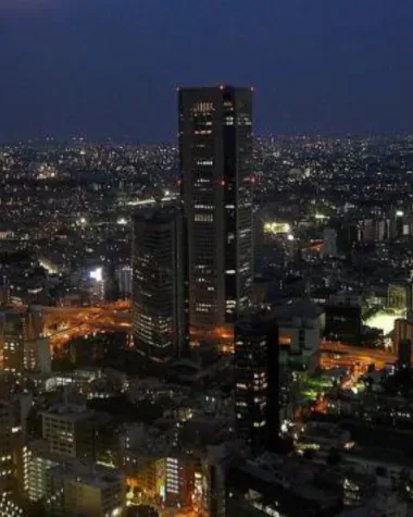 Vue du siège du gouvernement métropolitain de Tokyo la nuit