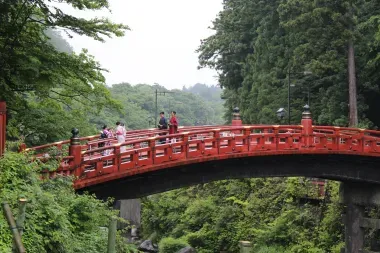 shinkyo red sacred bridge nikko tochigi