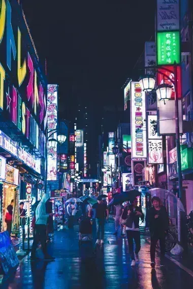 Quartier de Shibuya de nuit