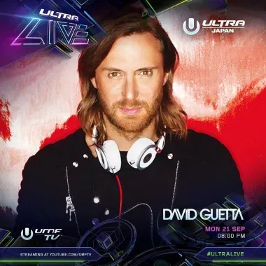 Affiche promotionnelle pour le concert de David Guetta à l'Ultra Japan 2015