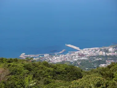 L'île d'Izu Oshima, vue du haut du Mont Mihara