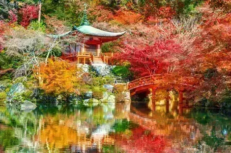 Temple in Kyoto during Fall season