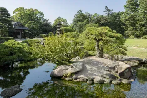 Korakuen Garden, one of the three most beautiful Japanese gardens, along with Okayama Castle