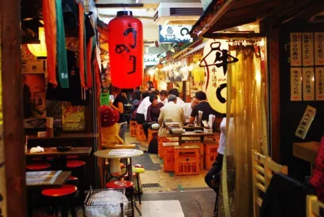 Ebisu Yokocho, a small alley-fed small restaurants and terraces.