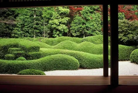 The Daichi-ji garden seen from the inside.