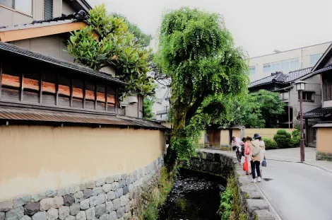 The Onosho canal borders the samurai district