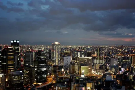 The night view from the Umeda sky building in Osaka