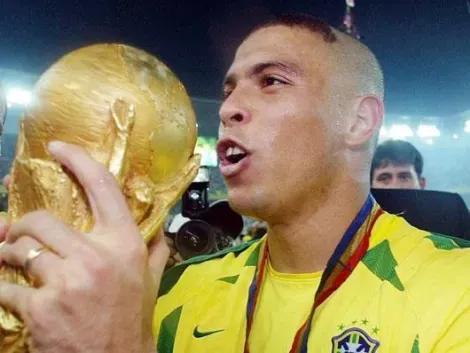 Le Brésilien Ronaldo remporte en 2002 la Coupe du Monde de football, à Yokohama