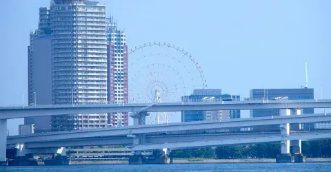 Vue de Odaiba depuis l'une des croisières ''Tokyo Cruise''