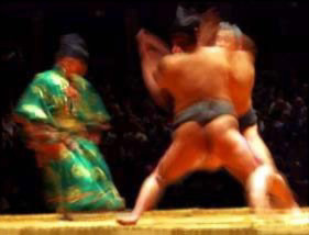Photograph of Sumo bout