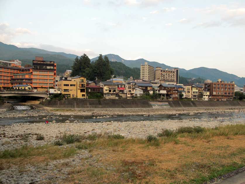 City view, Gero, Gifu Prefecture.