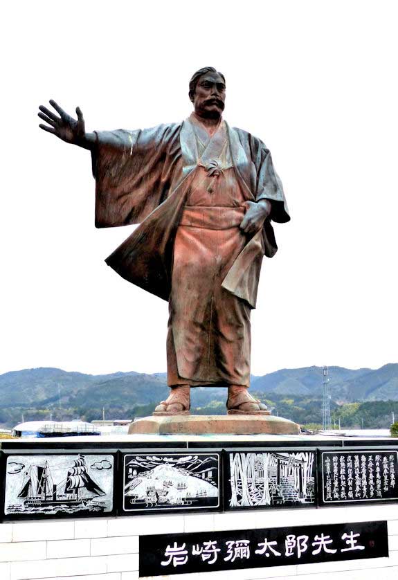 Statue of Yataro Iwasaki in Aki, Kochi, Shikoku.