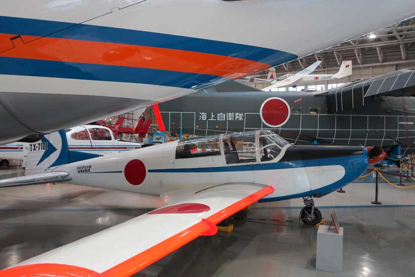 Aircraft on display at the museum in Gifu Prefecture.