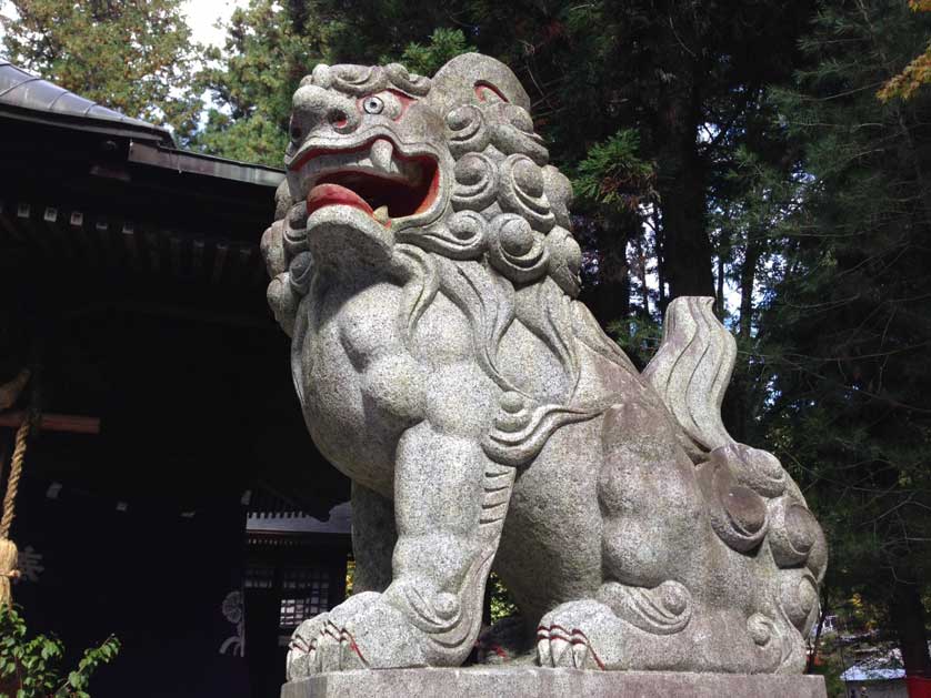 Komainu (Lion Dog) at a shrine in Japan.