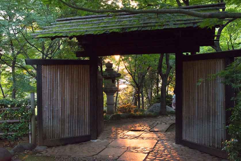 Entrance to garden of Old Asakura House, Sarugakucho, Tokyo.