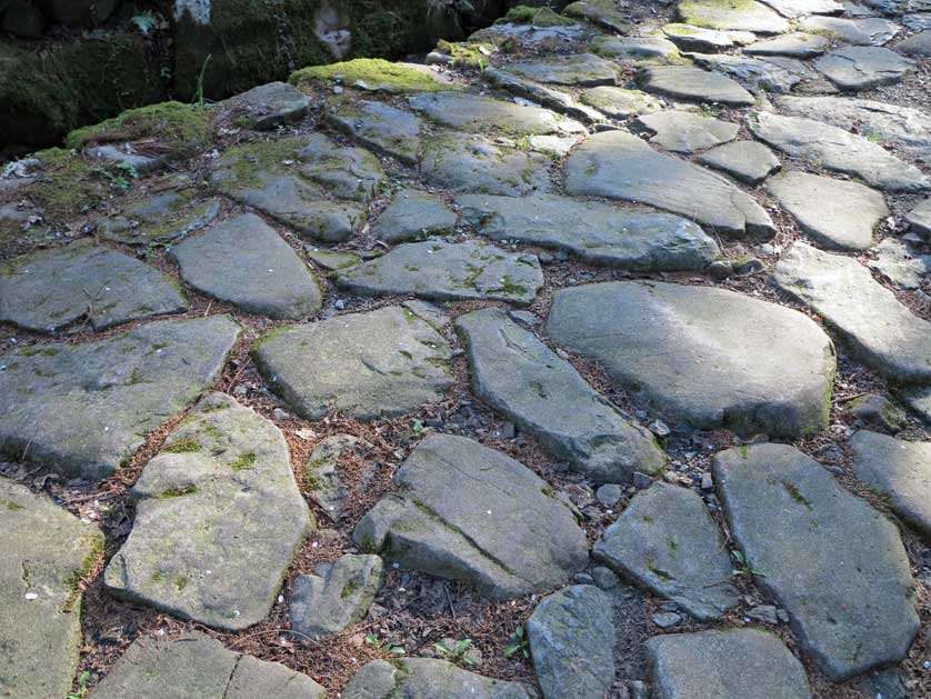 Stone pavement the Nakasendo Highway, Ochiai, Gifu.