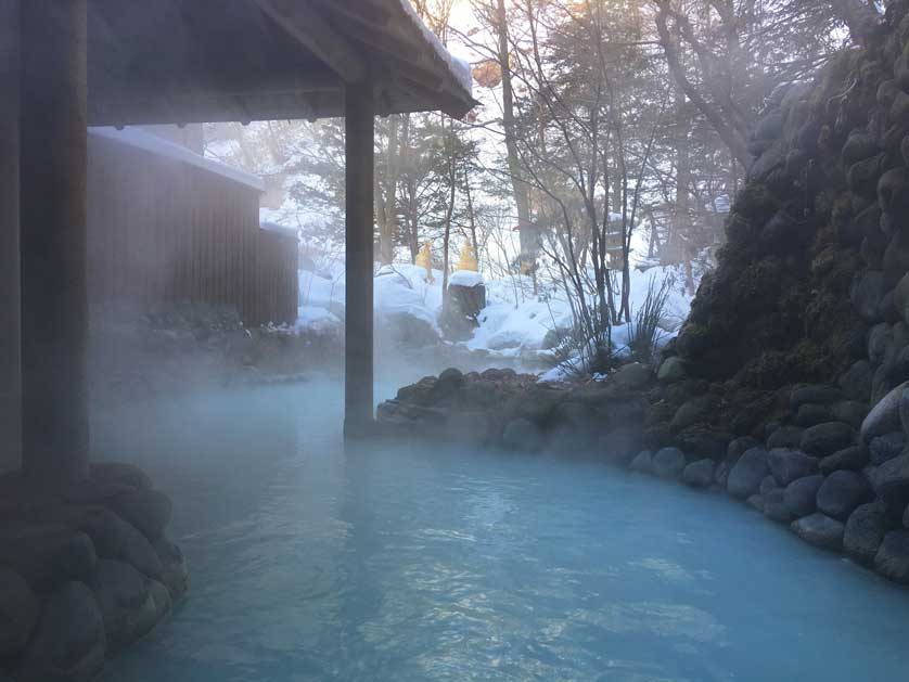 A view of a Japanese onsen.