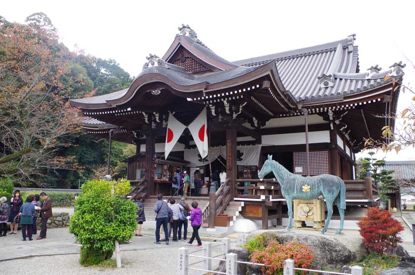 Main Hall (Taishi-den), with Kurokoma Statue, Tachibanadera Temple, Asuka, Nara Prefecture.