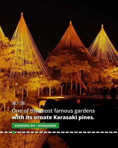 Kenroku-en is famous for its ornate Karasaki pines