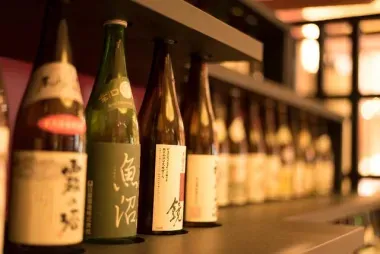 Sake bottles from Niigata region