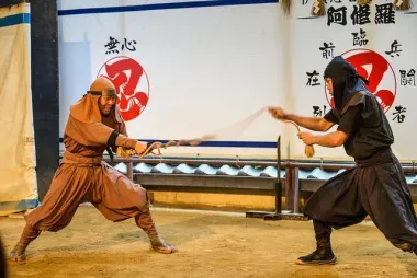 Ninja fighting demonstration at Iga