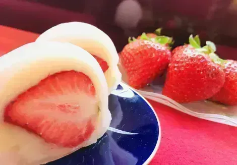 mochi à la fraise