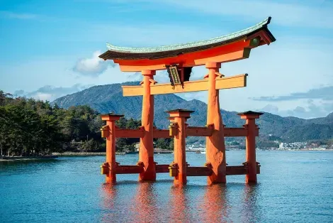 El gran torii de Miyajima