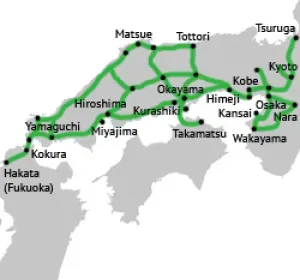 Sanyo sanin railway network map