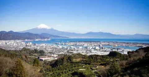 Le mont Fuji vu depuis Shizuoka